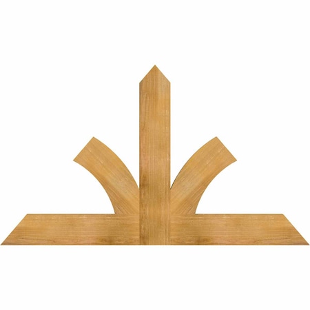 Ekena Millwork Richland Rough Sawn Timber Gable Bracket, Western Red Cedar, 60"W x 35"H x 2"D x 6"F, 14/12 Pitch GBW060X35X0206RIC00RWR
